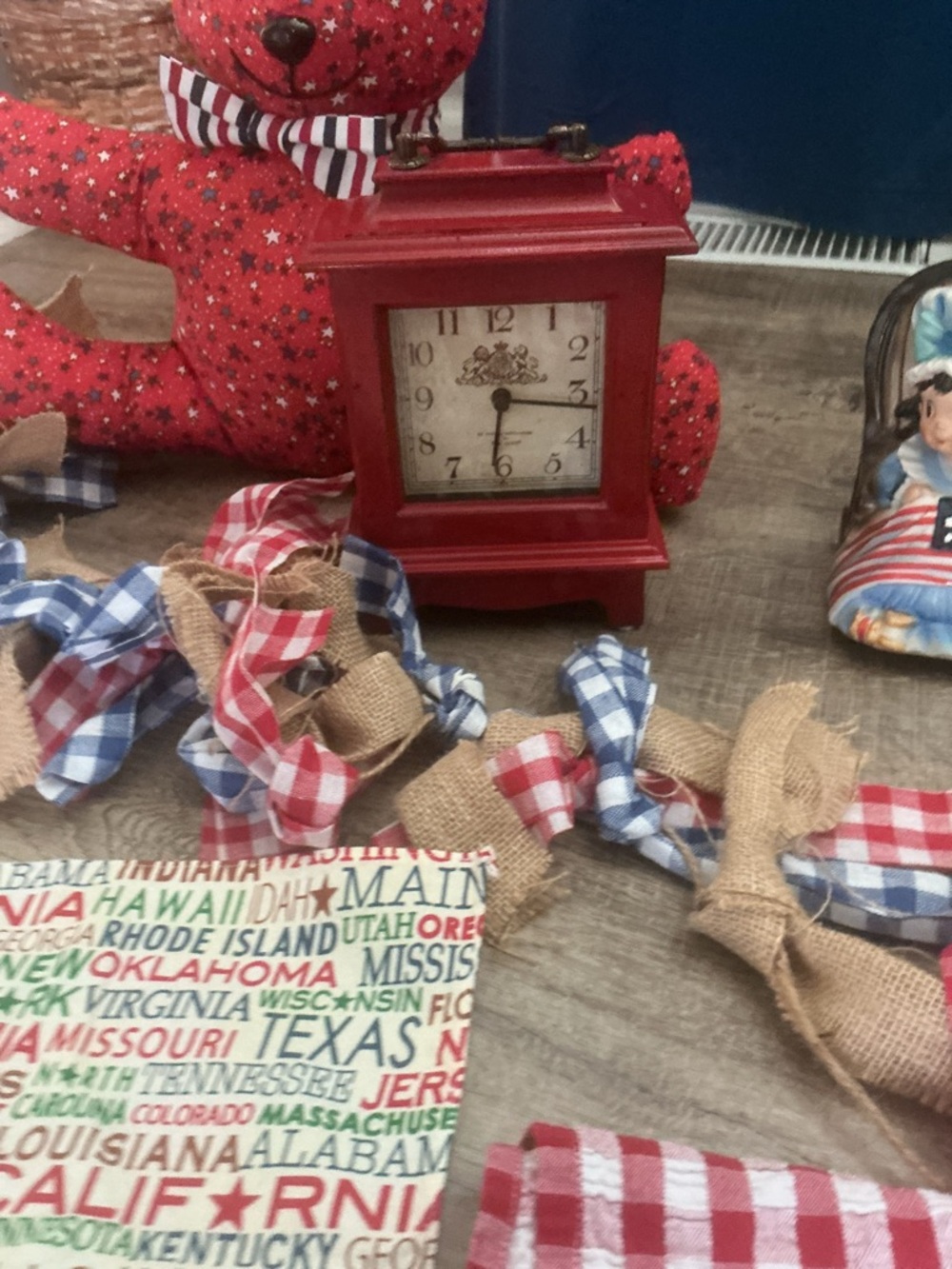 Americana Patriotic Independent Day Lot Longaberger Betsy Ross Crate & Barrel
